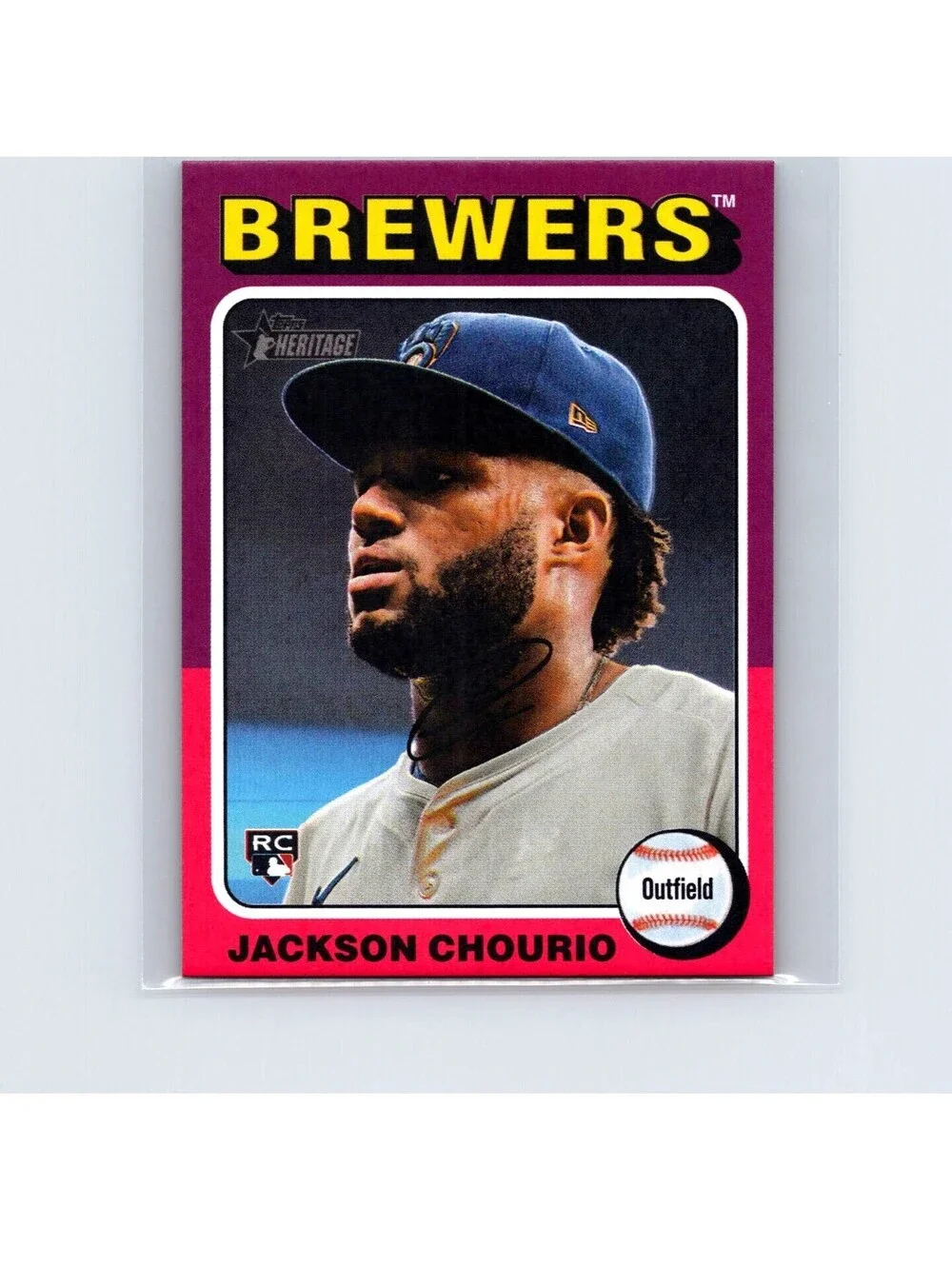 2024 Heritage High Number Jackson Chourio RC #632 Mini Milwaukee Brewers